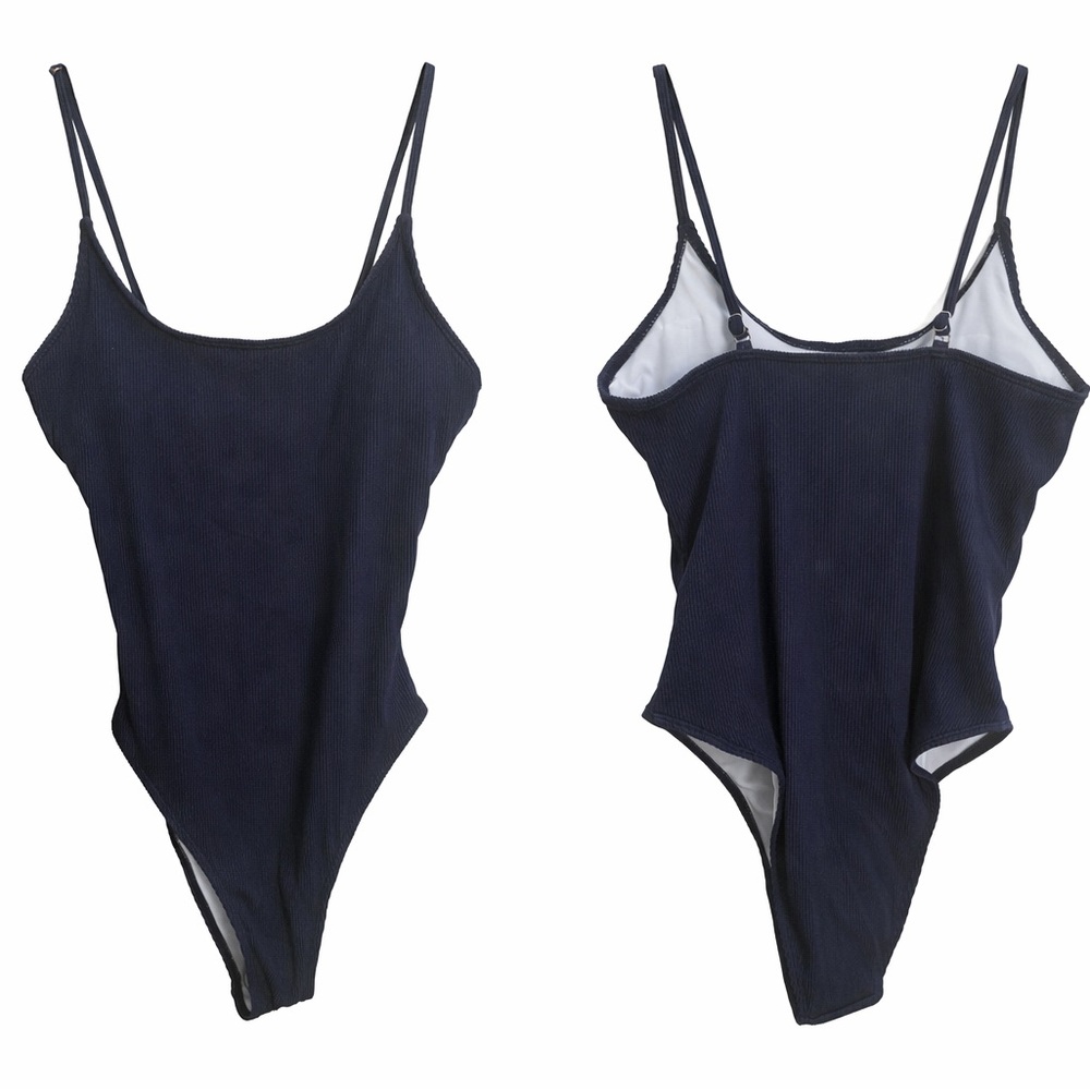 Navy Blue One-Piece Swimsuit